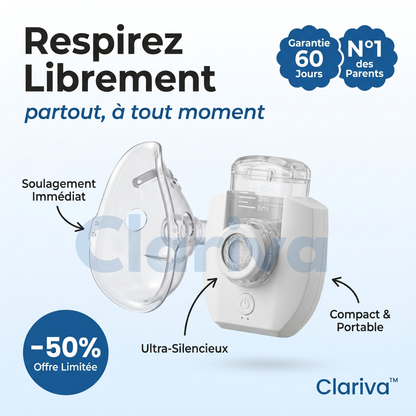Clariva™ — Nébuliseur Portable Ultra-Silencieux