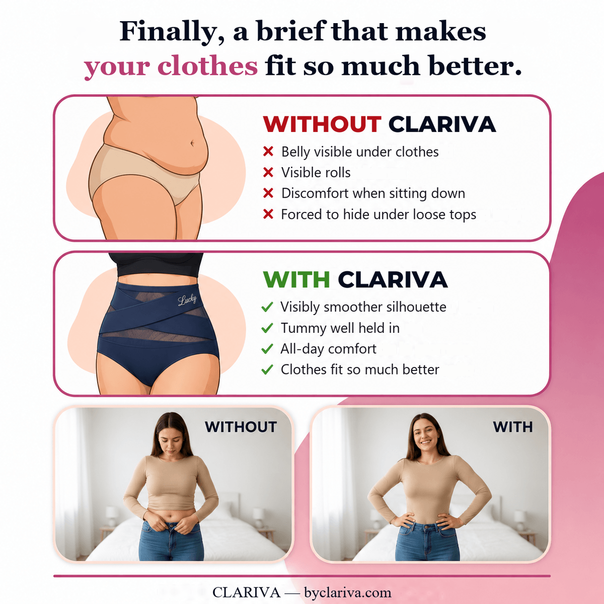 Clariva high-waist shaping brief