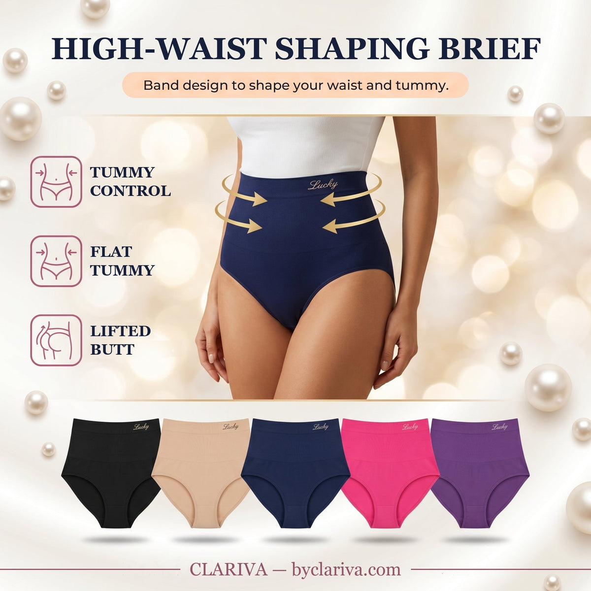 Clariva high-waist shaping brief