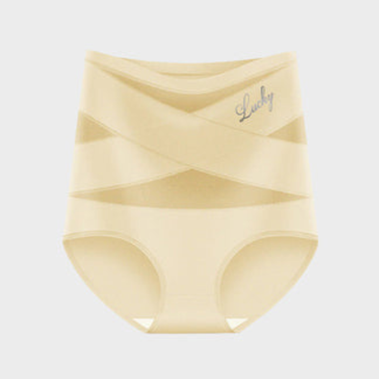 Clariva high-waist shaping brief in Beige