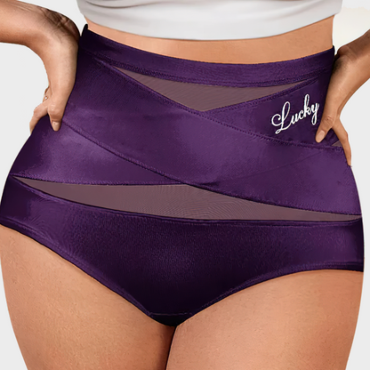 Clariva high-waist shaping brief in Dark Purple