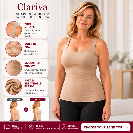 Shaping Tank Top with Built-In Bra