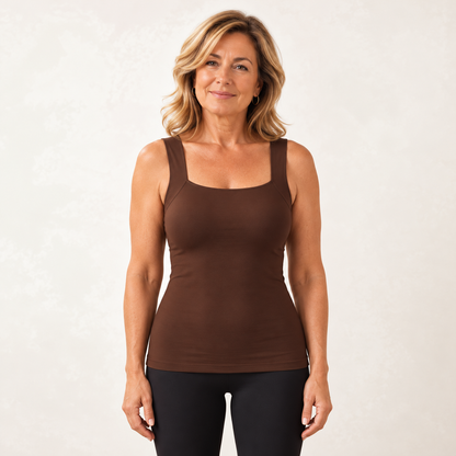 Shaping Tank Top with Built-In Bra