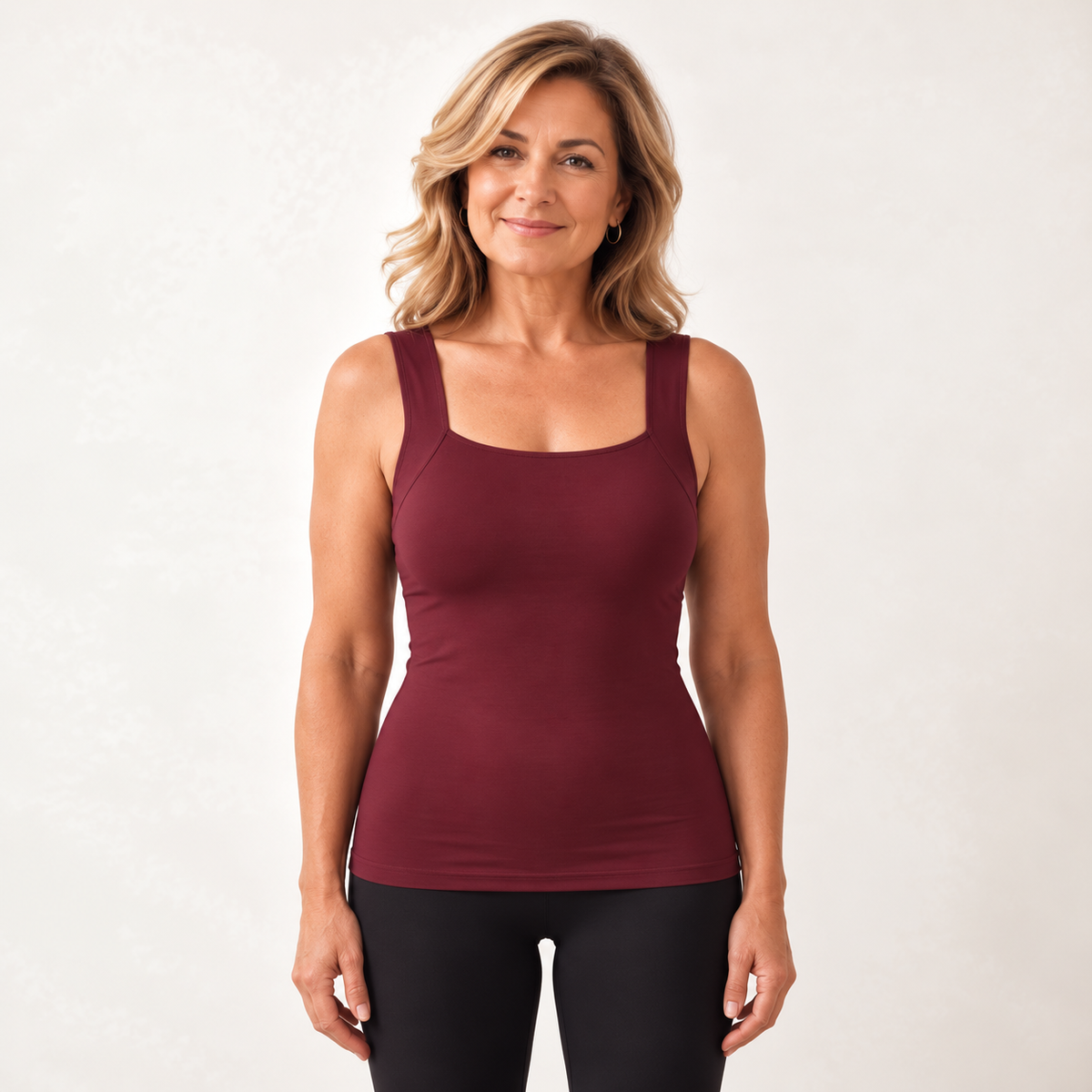 Shaping Tank Top with Built-In Bra