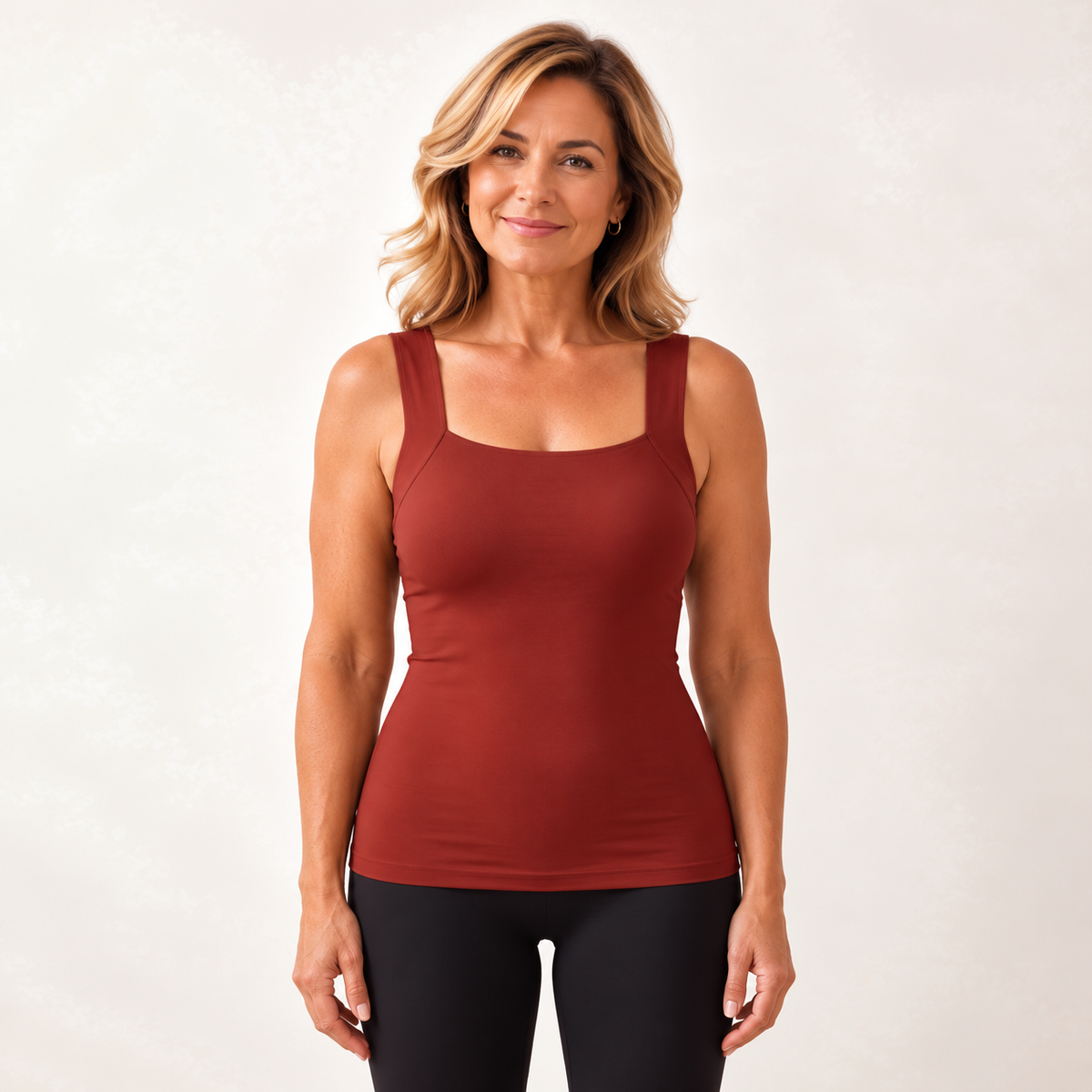 Shaping Tank Top with Built-In Bra