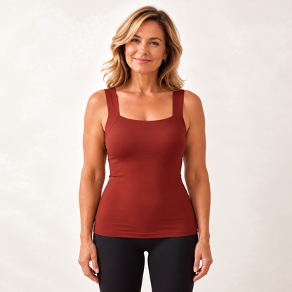 Shaping Tank Top with Built-In Bra